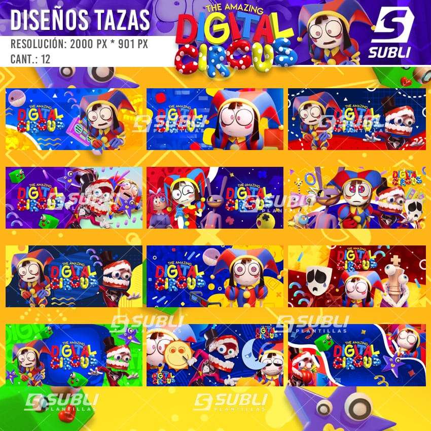 Diseños tazas El Asombroso Circo Digital - Imagen 2