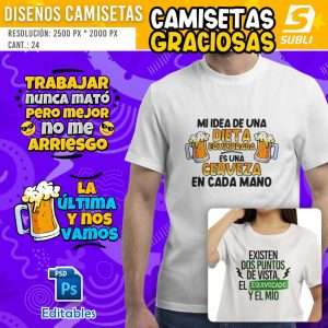 plantillas para sublimar camisetas graciosas