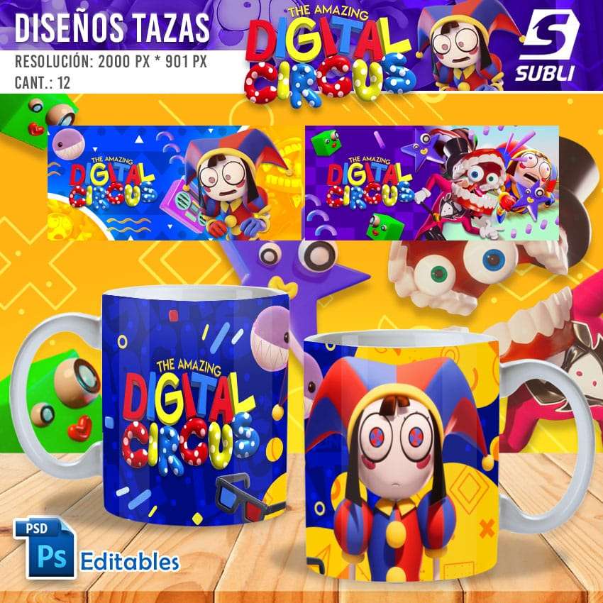 plantillas para sublimar tazas el asombroso circo digital
