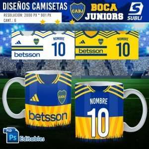 plantillas para sublimar tazas camisetas boca juniors