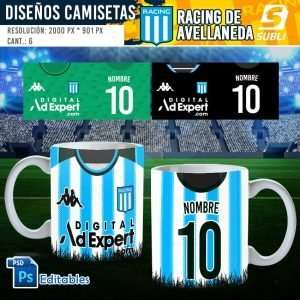 plantillas para sublimar tazas camisetas racing club de avellaneda